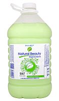 купить Мыло жидкое "NATURAL BEAUTY" (5 кг) крем- мыло зеленое с антибактериальным эффектом