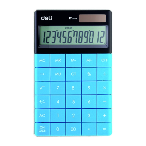 купить Калькулятор, 12 цифр, "Deli" E1589 ( син) в Ташкенте