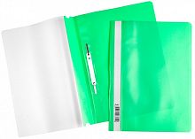 купить Папка -Скоросшиватель А4ф Hatber 120/160мкм Зеленая Пластиковая прозрачный верх с един.штрих-кодом