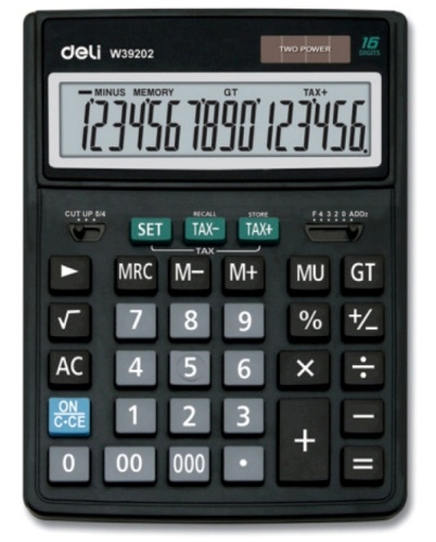 купить Калькулятор Deli (16 разрядный 206/155+35) в Ташкенте