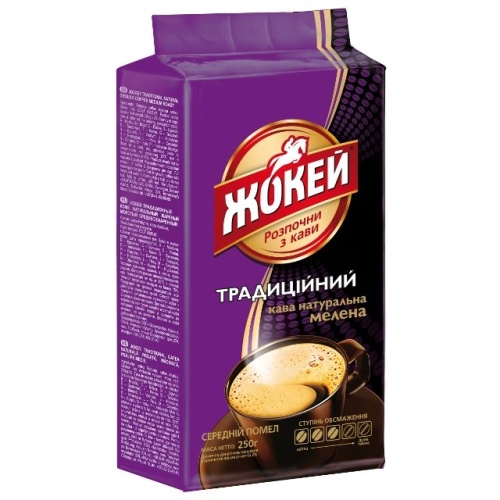 купить Кофе жаренный молотый Жокей Традиционный в полипропиленовый пачках в Ташкенте