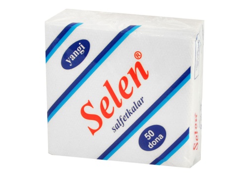 купить Салфетки  бумажные белые "SELEN" 50 шт в Ташкенте