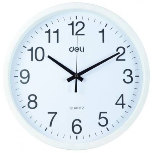 купить Часы настенные D37см 9006 (бл) Deli	 в Ташкенте