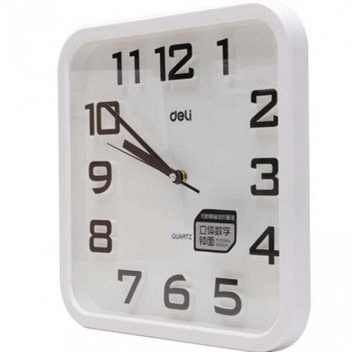 купить Часы настенные "Deli" (квадратные,,32,5см) в Ташкенте