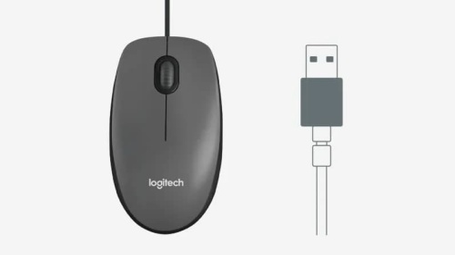 купить Mouse Logitech | M100 | USB | 1000 DPI | 1.8м | GRAY | L910-005003 в Ташкенте